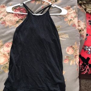 Racer back black tank top